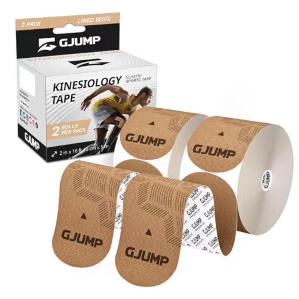 GJUMP Kinesiology Tape 40‎ Precut Strips 2 Rolls Elastic Muscle Tape EXP 4/27